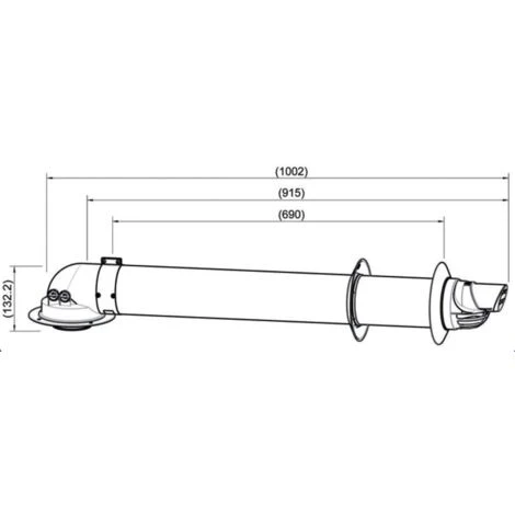 Ventouse Horizontal 60/100 Pour Chaudière Saunier Duval Condens Saunier Duval 4 Ventouse Horizontal 60/100 Pour Chaudière Saunier Duval Condens Saunier Duval – Image 2